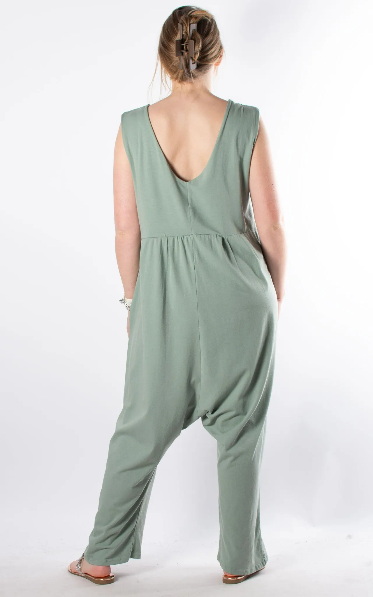 Lydia Plain Jumpsuit | Khaki