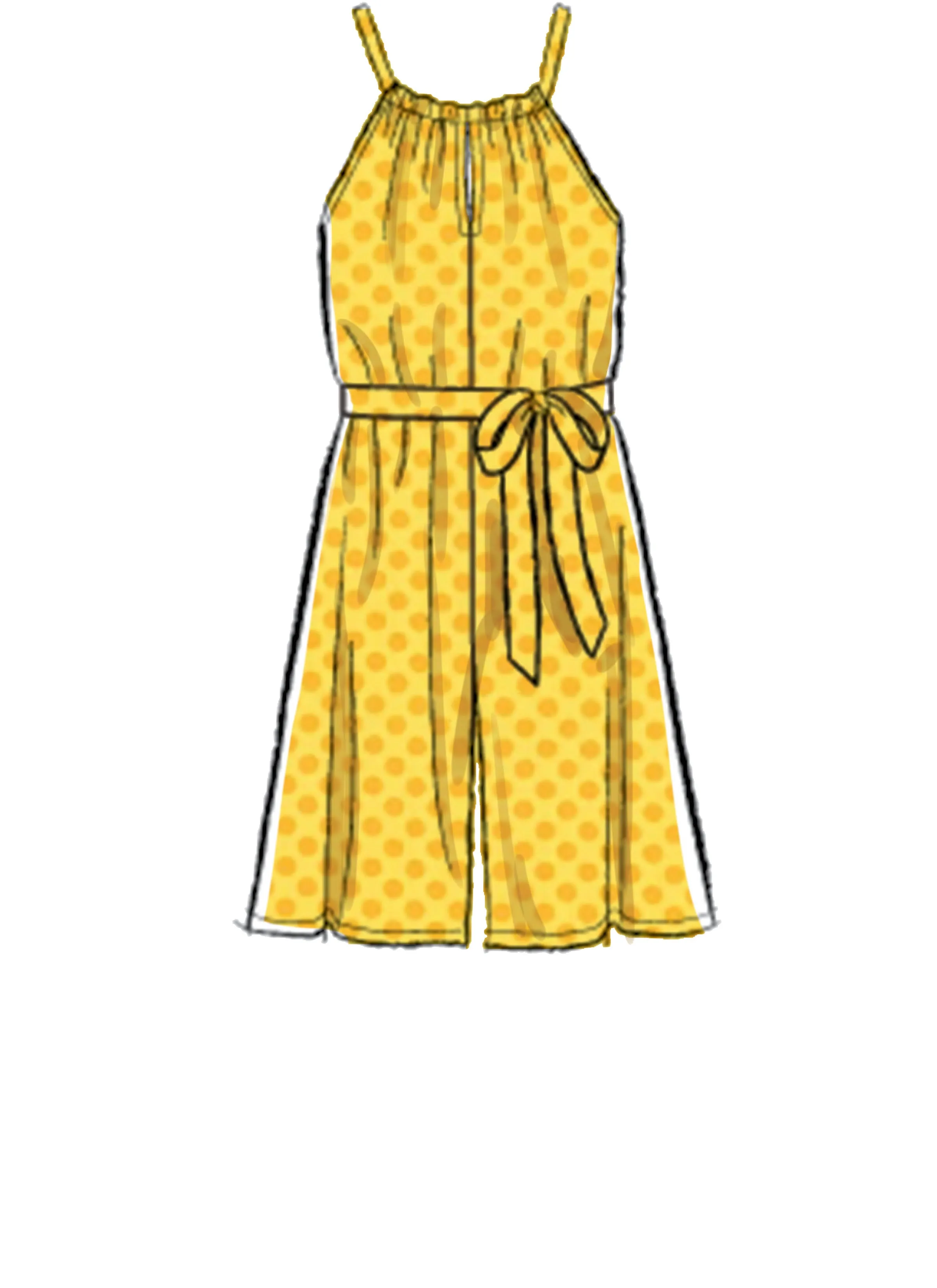 McCall's Pattern M7917 Children's and Girl's Romper, Jumpsuit and Belt