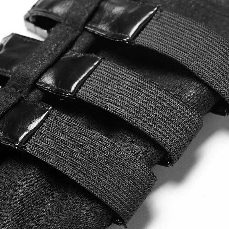 Men And Women Diablo Assassin Punk Rivet Leather Buckles Gloves Arm Warmers