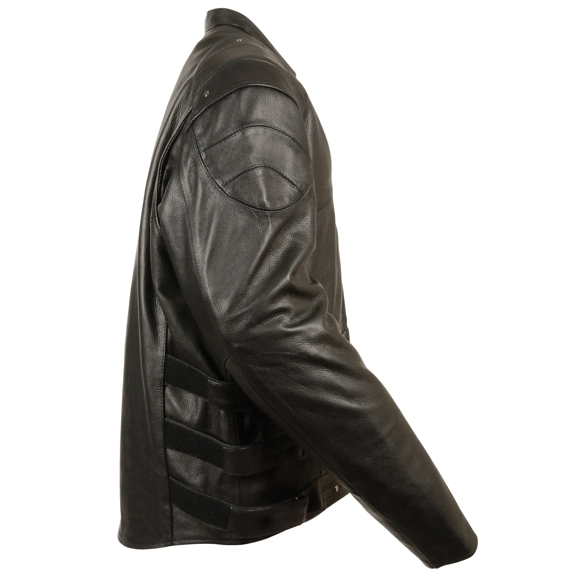 Men's Assault Style Racer Jacket w/ Triple Side Straps