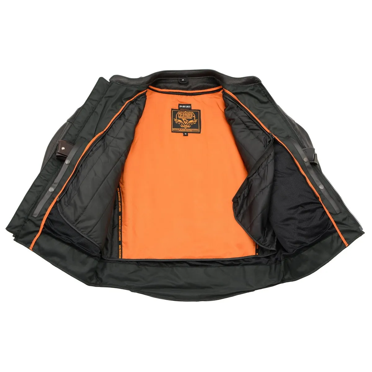 Men's Assault Style Racer Jacket w/ Triple Side Straps