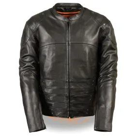 Men's Assault Style Racer Jacket w/ Triple Side Straps