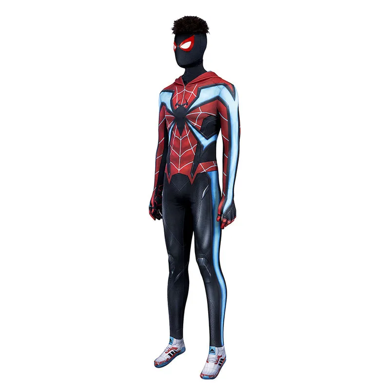 Miles Morales Evolved Suit Spider-Man 2 PS5 Cosplay Costumes Halloween Jumpsuit