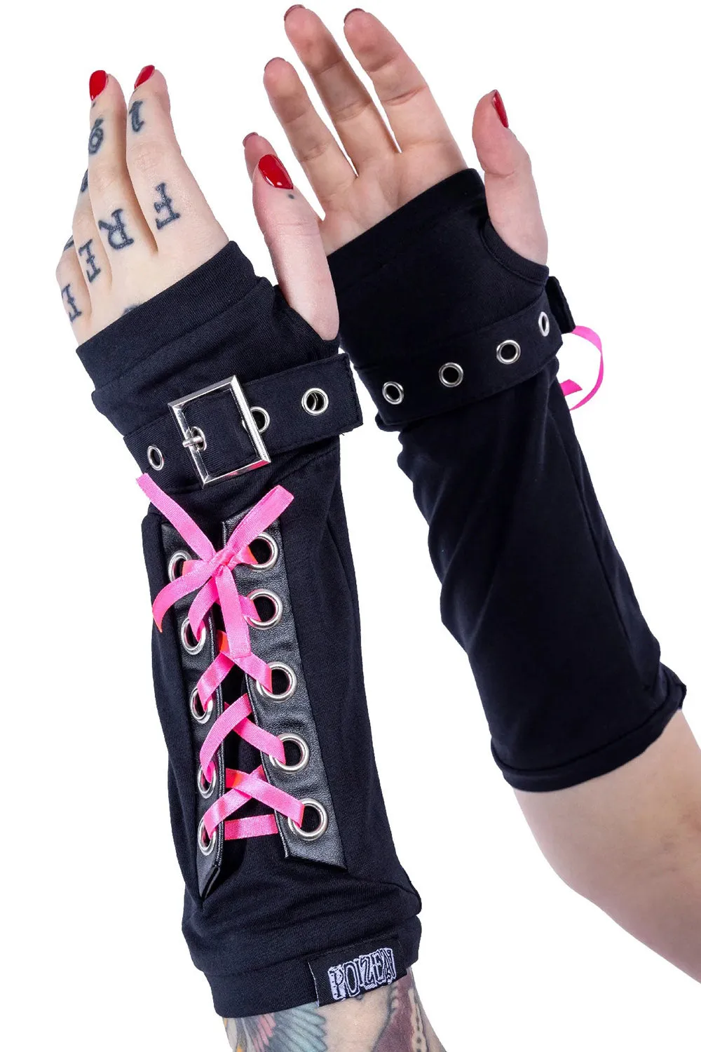 Navya Armwarmers [BLACK/PINK]