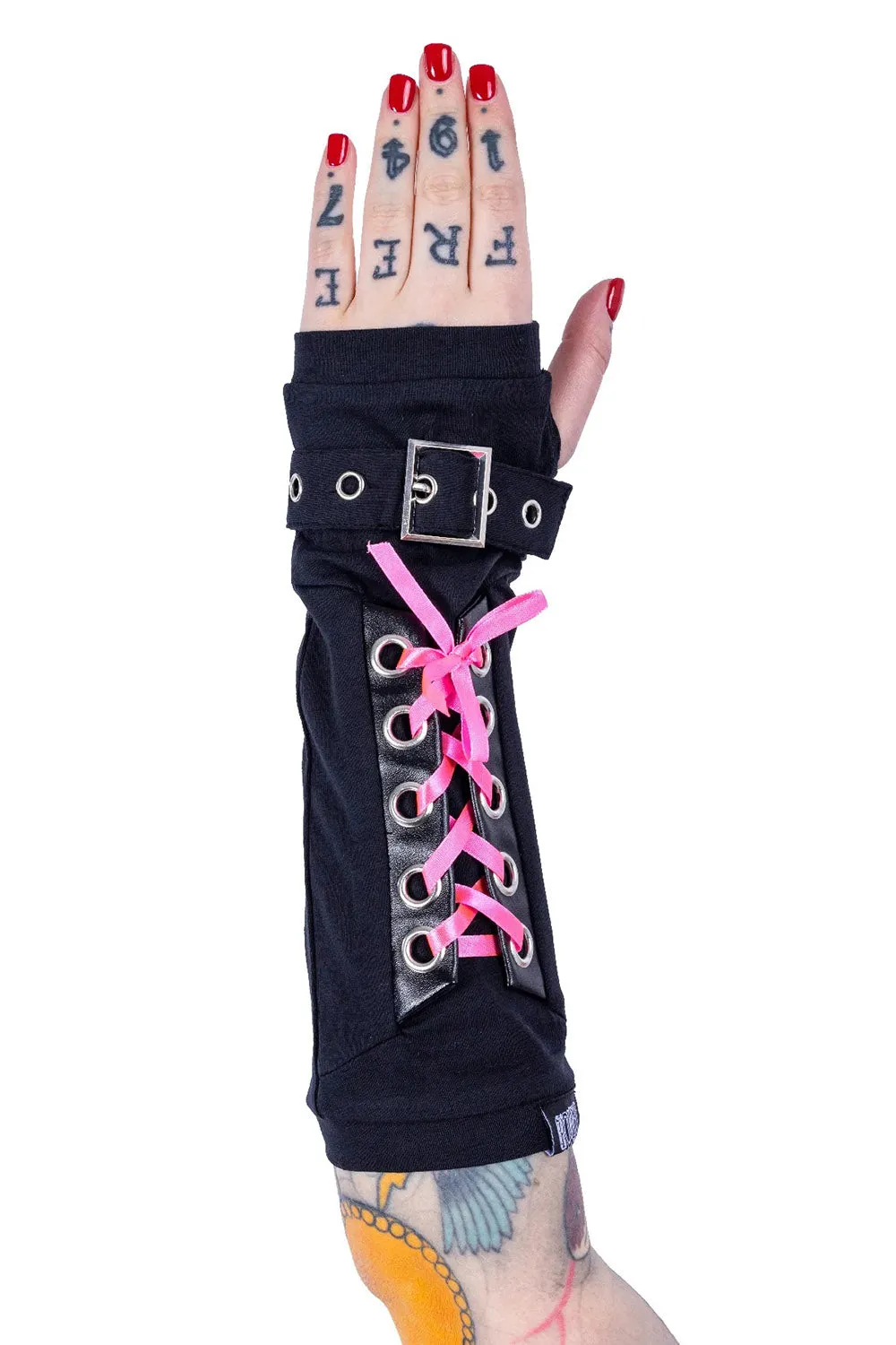 Navya Armwarmers [BLACK/PINK]
