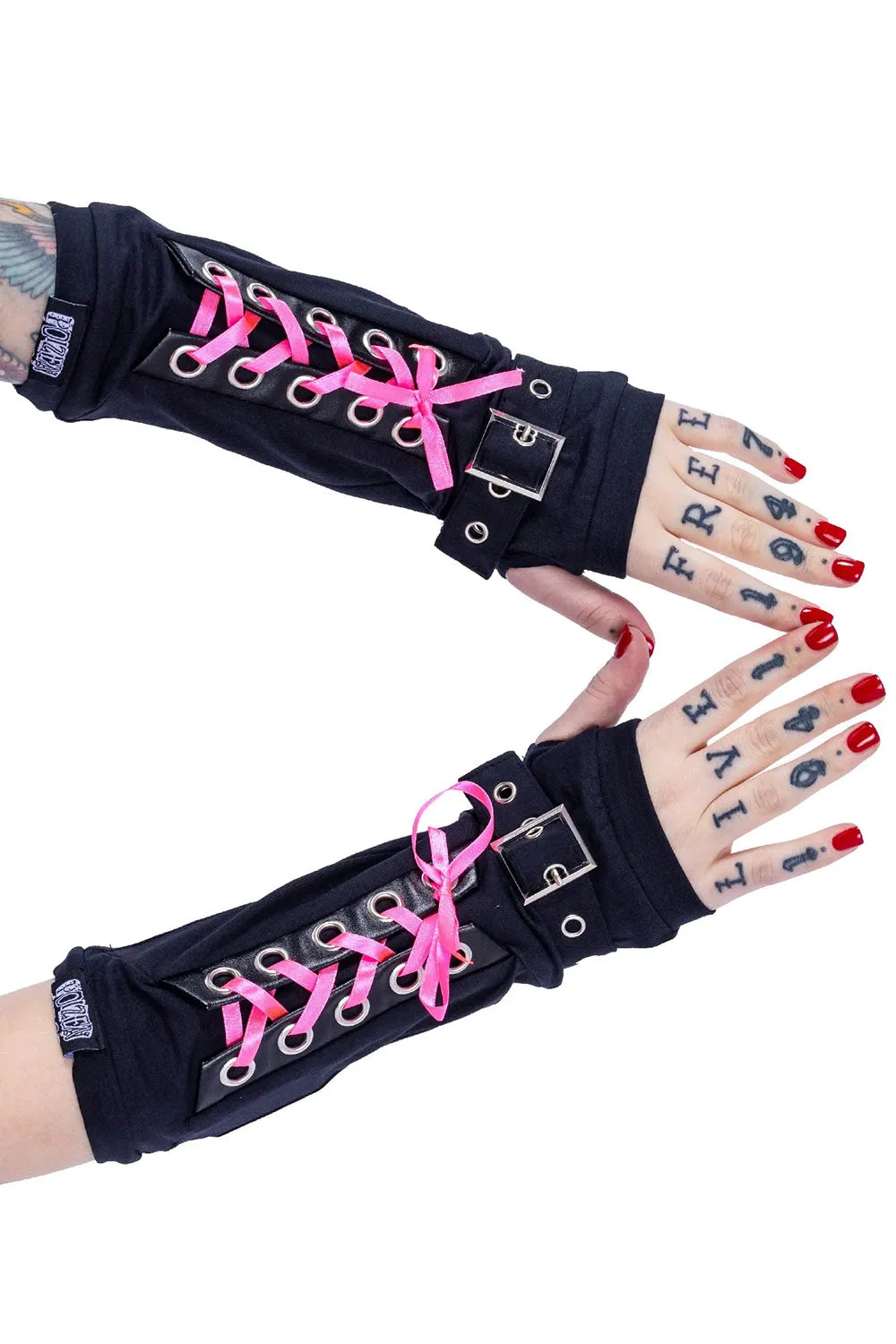 Navya Armwarmers [BLACK/PINK]