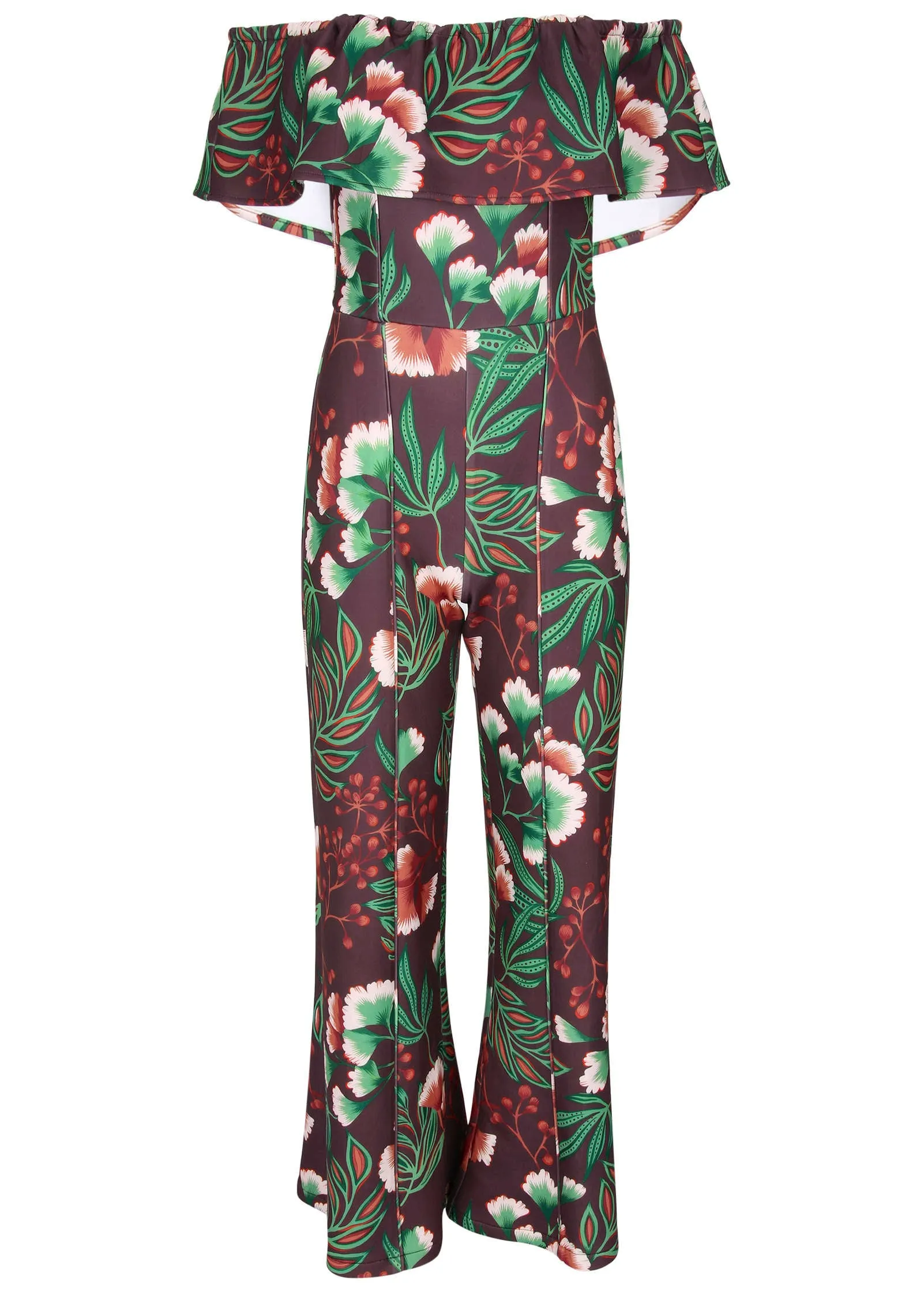 Off The Shoulder Jumpsuit - Lake Botanical