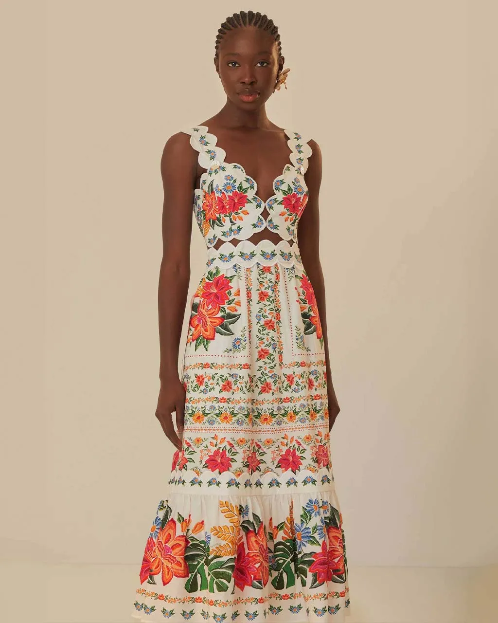 Off-White Bloom Garden Maxi Dress