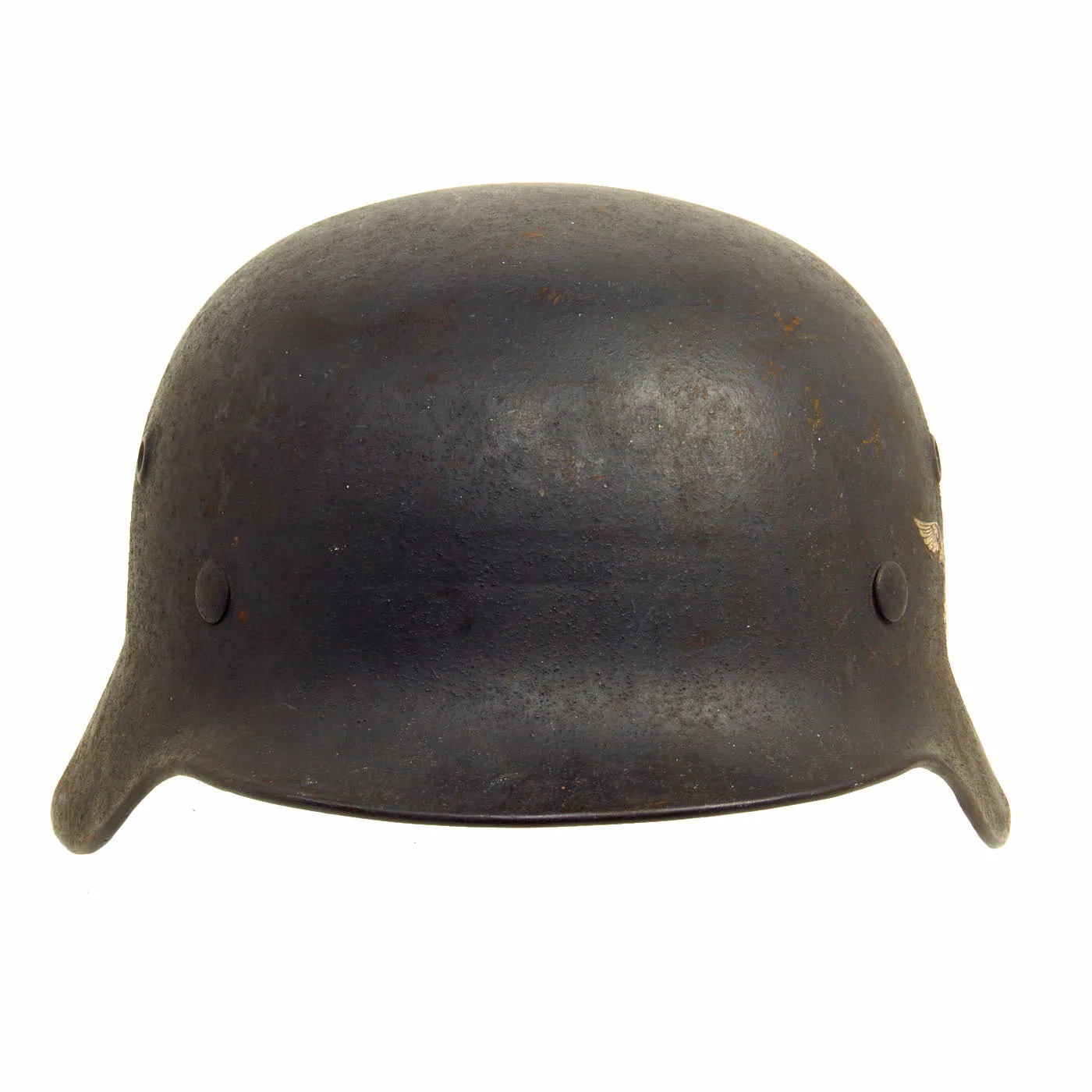 Original German WWII Extra Large M40 Single Decal Luftwaffe Helmet with 61cm Liner & Chinstrap - SE68