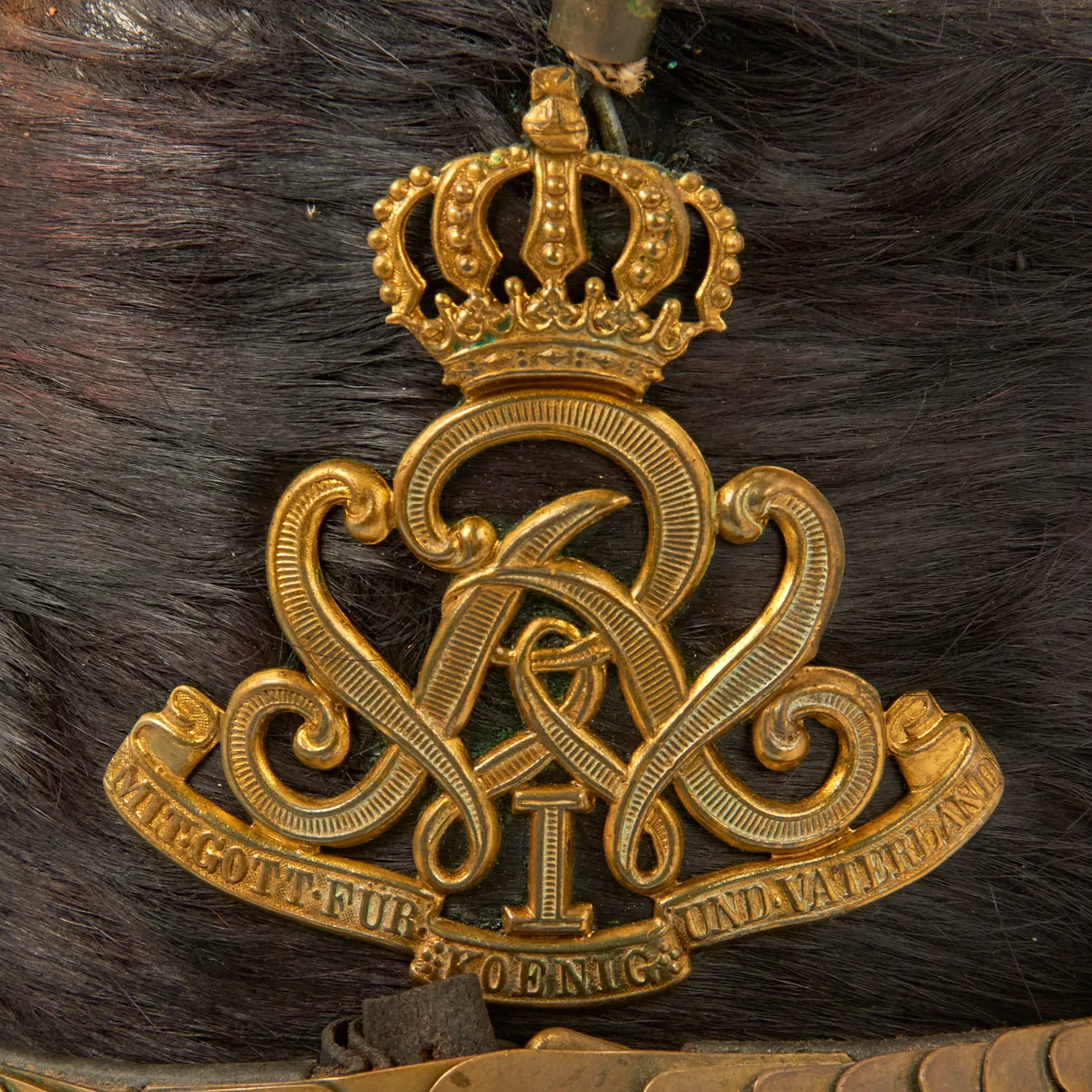 Original Imperial German WWI Prussian Hussar Regiment 7 Officer Private Purchase Pelzmütze Busby