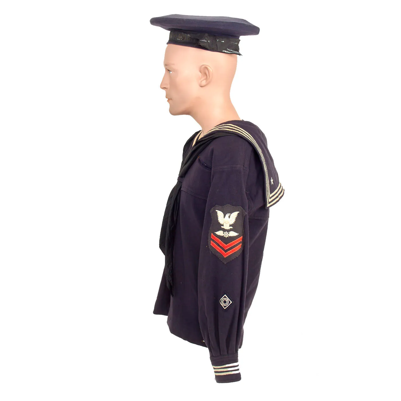 Original U.S. WWI US Navy Named Aviation Crewman’s’ Dress Blue Uniform Set - 2nd Class Aviation Quartermaster R. L. Caldwell