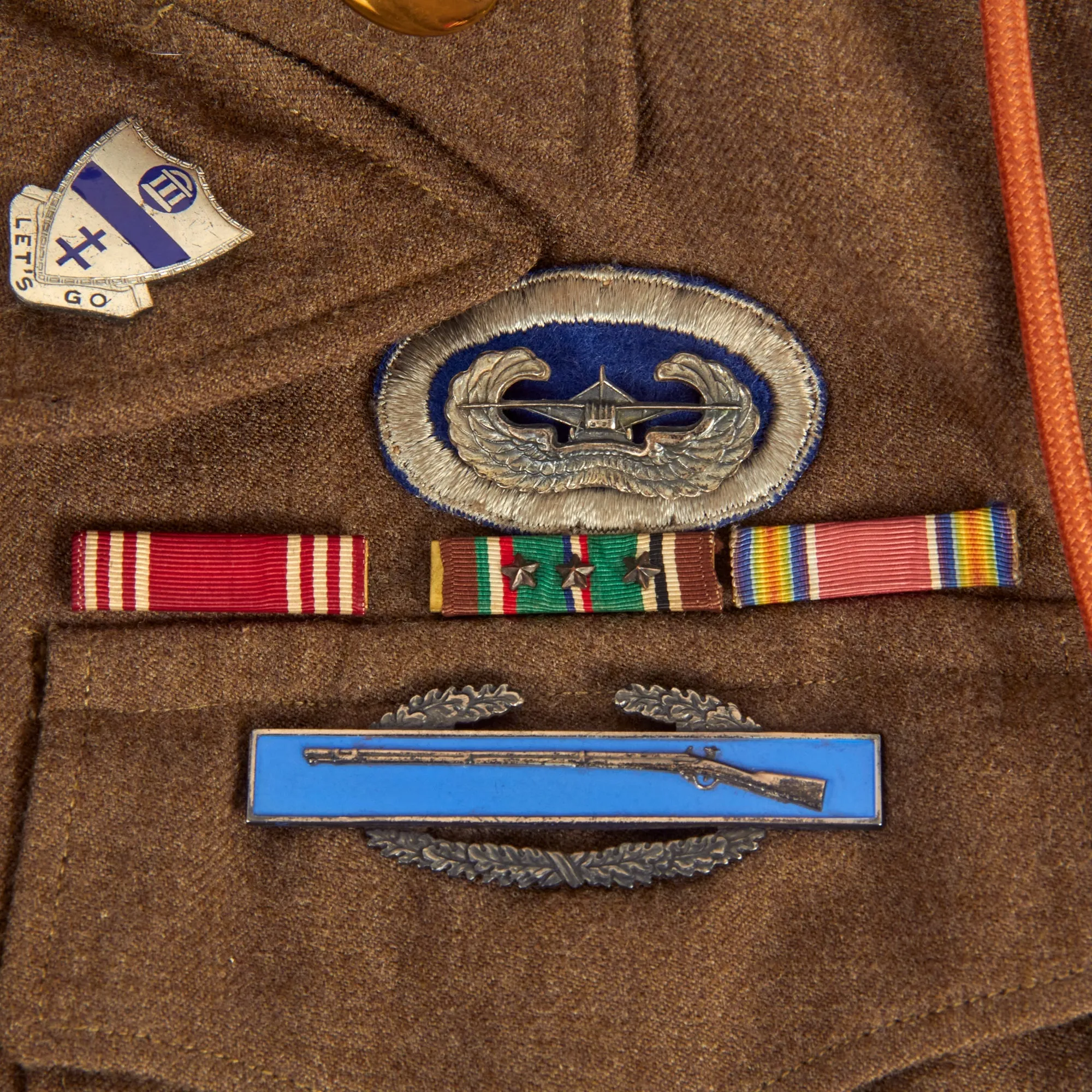 Original U.S. WWII 193rd Glider Infantry Regiment Named Uniforms with Garrison Cap, Jump Boots, Photos, Documents and More - PFC William E. Smith - 17th & 82nd Airborne Division