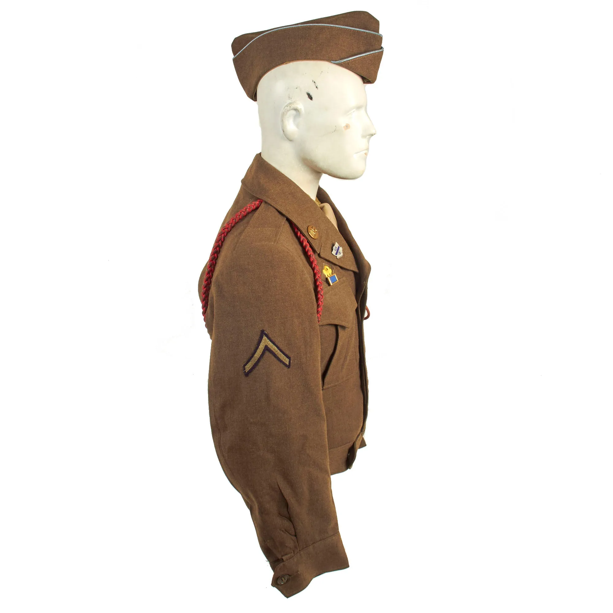 Original U.S. WWII 193rd Glider Infantry Regiment Named Uniforms with Garrison Cap, Jump Boots, Photos, Documents and More - PFC William E. Smith - 17th & 82nd Airborne Division