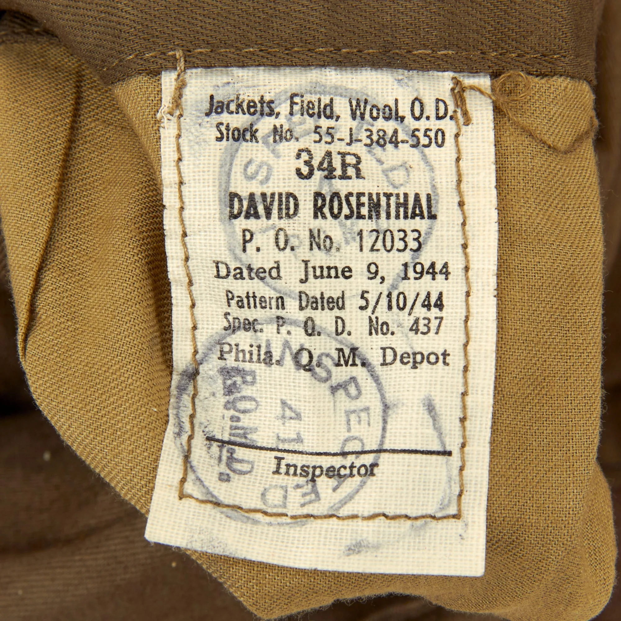 Original U.S. WWII 193rd Glider Infantry Regiment Named Uniforms with Garrison Cap, Jump Boots, Photos, Documents and More - PFC William E. Smith - 17th & 82nd Airborne Division