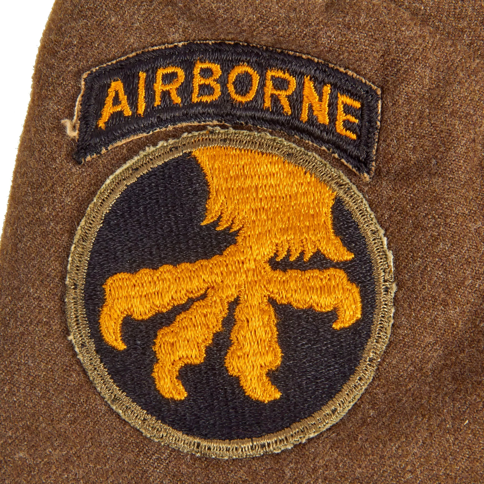 Original U.S. WWII 193rd Glider Infantry Regiment Named Uniforms with Garrison Cap, Jump Boots, Photos, Documents and More - PFC William E. Smith - 17th & 82nd Airborne Division