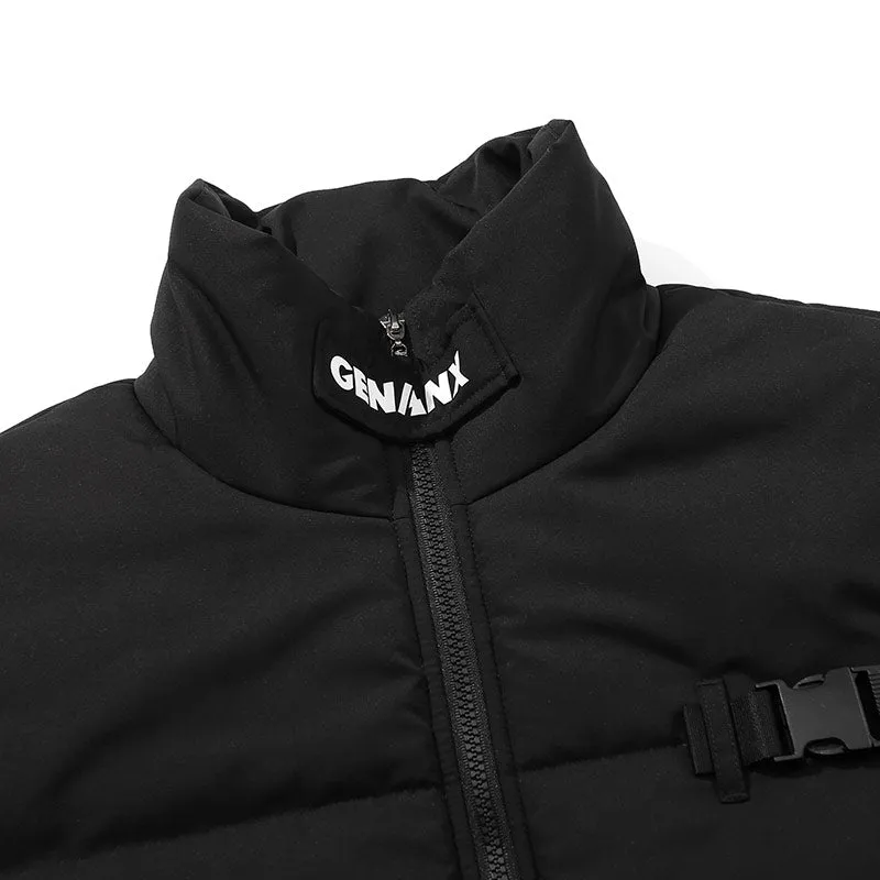 Plain Removable Gloves Padded Coat