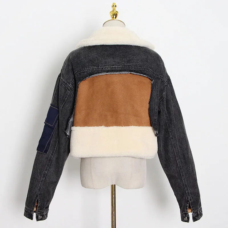 Plush Denim Jacket