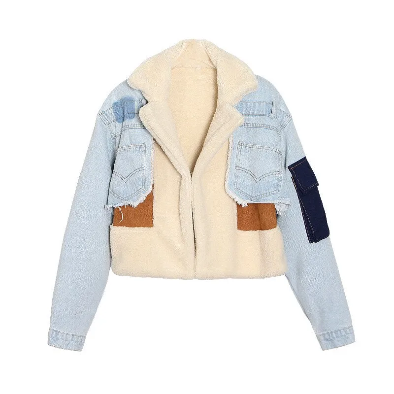 Plush Denim Jacket
