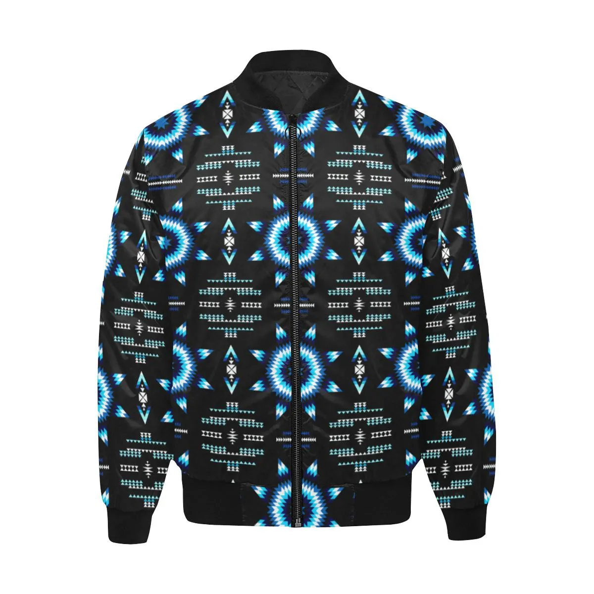 Rising Star Wolf Moon Unisex Heavy Bomber Jacket with Quilted Lining