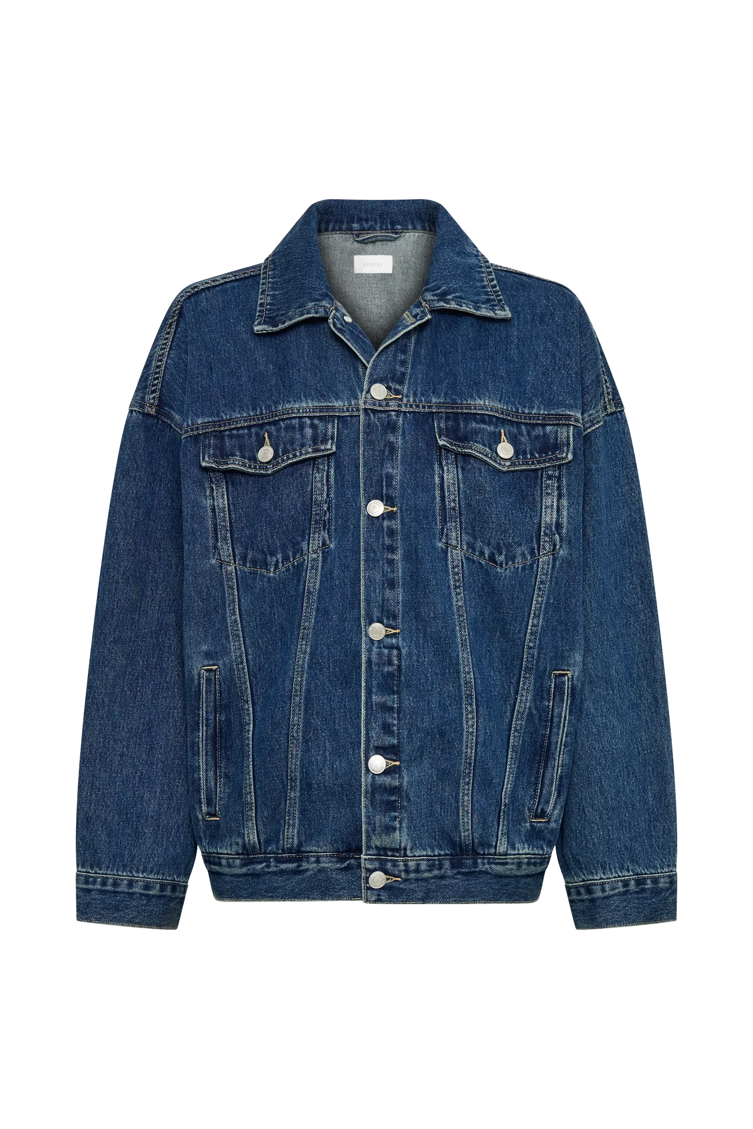 Sion Oversized Denim Jacket - Dark Blue