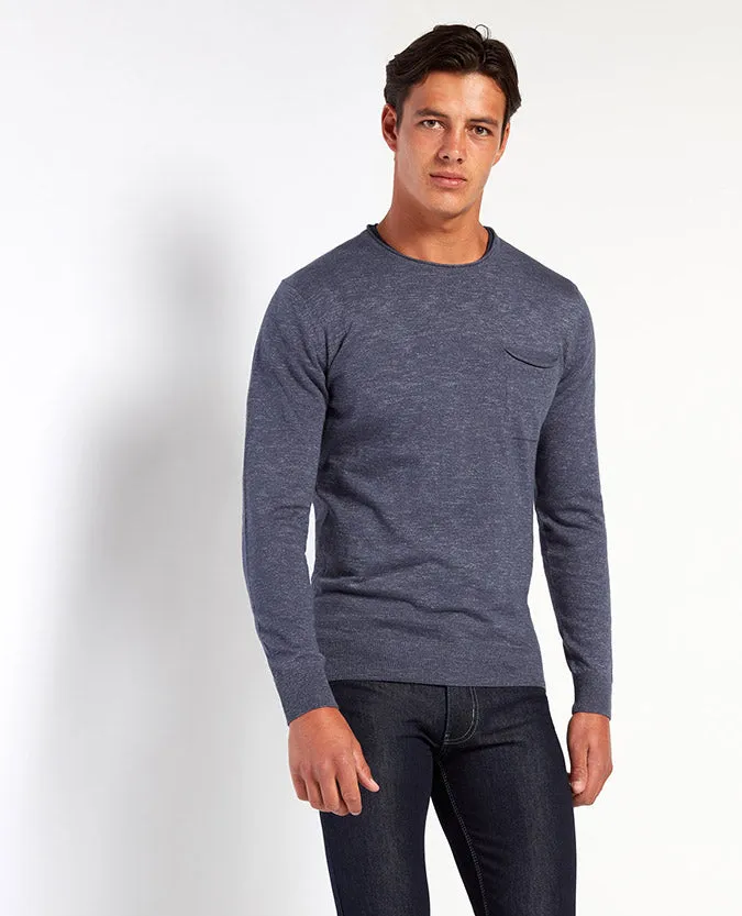 Slim Fit Cotton Crew Neck Sweater