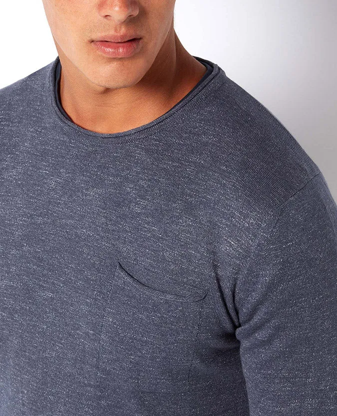Slim Fit Cotton Crew Neck Sweater