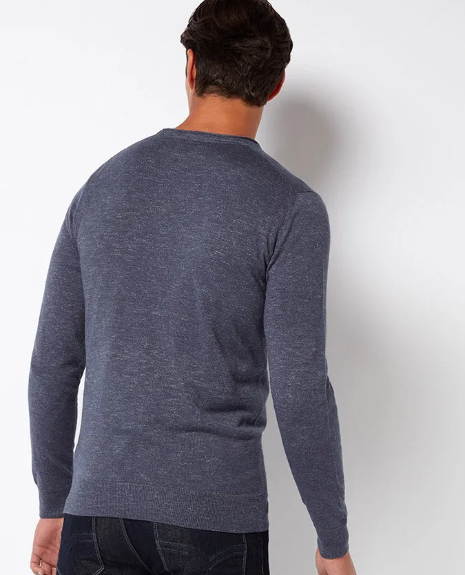 Slim Fit Cotton Crew Neck Sweater