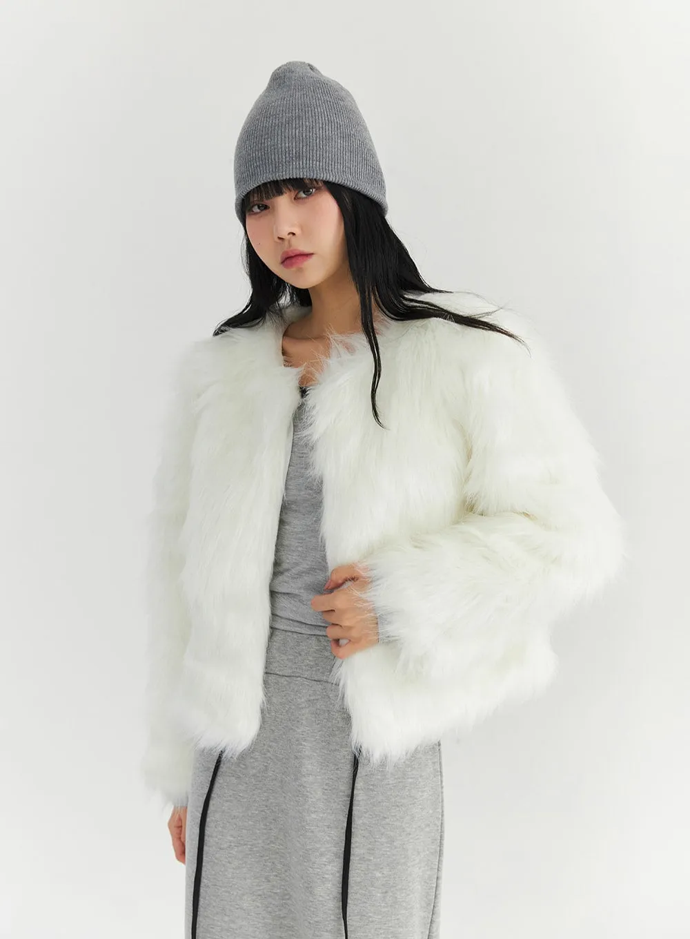 Soft Faux Fur Jacket CO327