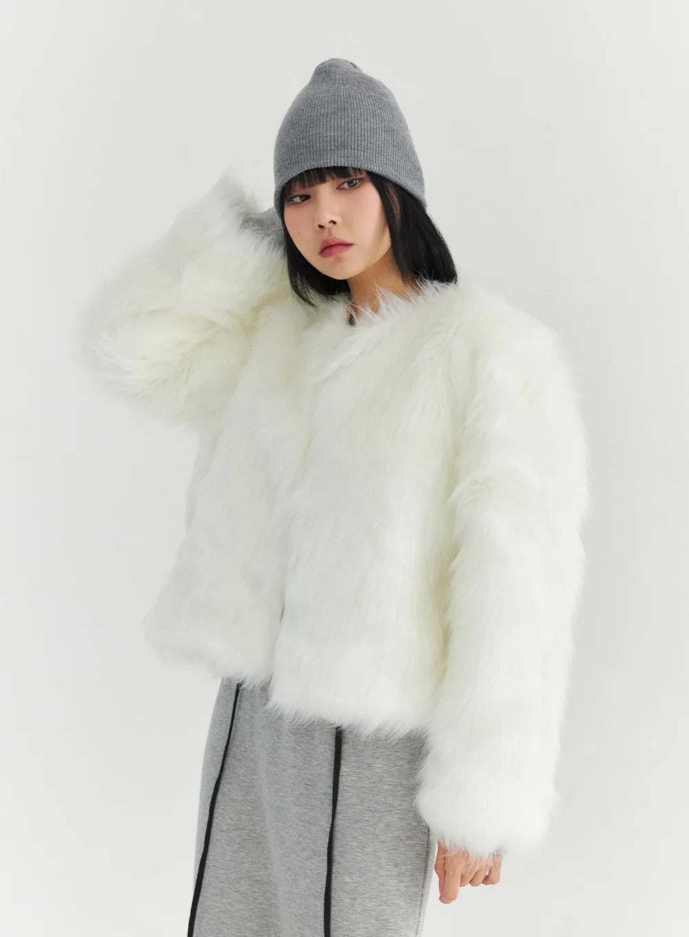 Soft Faux Fur Jacket CO327