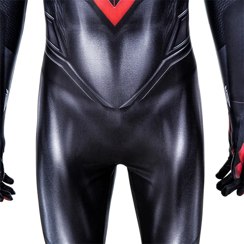 Spider-Man: Miles Morales Cosplay Costume Spiderman 2 PS5 Suit Halloween Black Jumpsuit