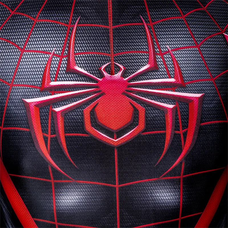Spider-Man: Miles Morales Cosplay Costume Spiderman 2 PS5 Suit Halloween Black Jumpsuit