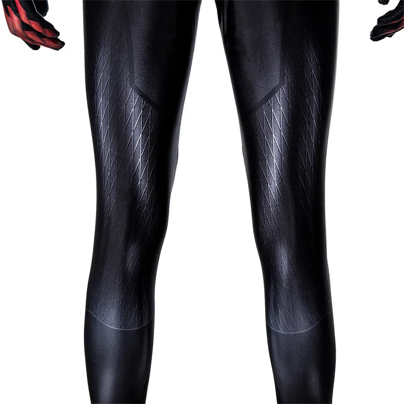 Spider-Man: Miles Morales Cosplay Costume Spiderman 2 PS5 Suit Halloween Black Jumpsuit