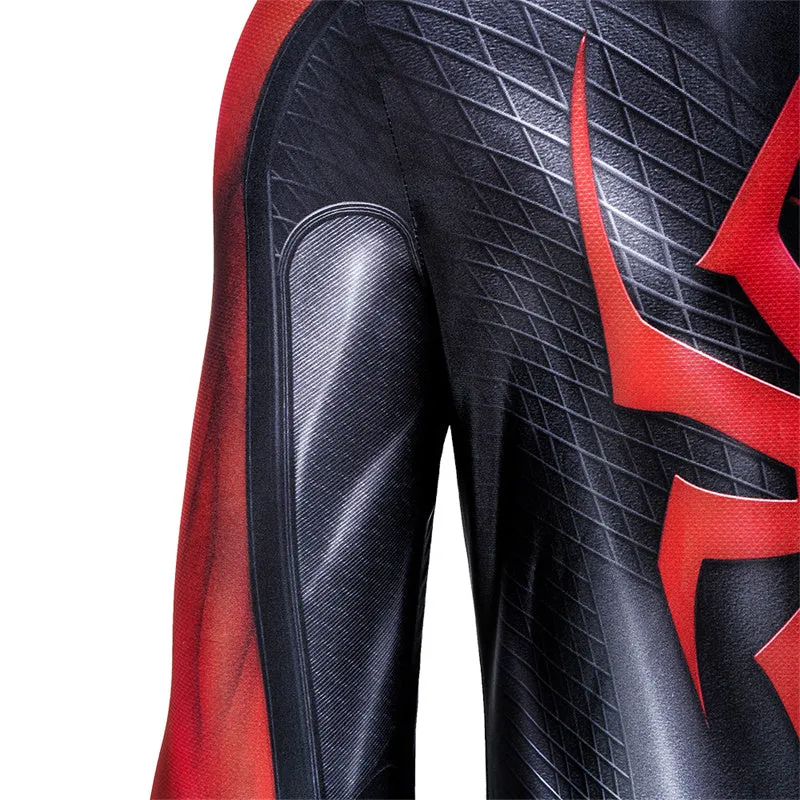 Spider-Man: Miles Morales Cosplay Costume Spiderman 2 PS5 Suit Halloween Black Jumpsuit