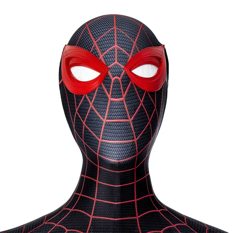 Spider-Man: Miles Morales Cosplay Costume Spiderman 2 PS5 Suit Halloween Black Jumpsuit