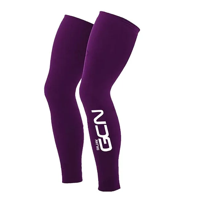Team Raudax Gcn Leg Warmers Black UV Tection Raudax Gcn Cycling Arm Warmer Breathable Bicycle Running Racing MTB Bike Leg Sleeve
