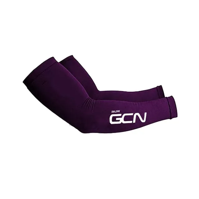 Team Raudax Gcn Leg Warmers Black UV Tection Raudax Gcn Cycling Arm Warmer Breathable Bicycle Running Racing MTB Bike Leg Sleeve