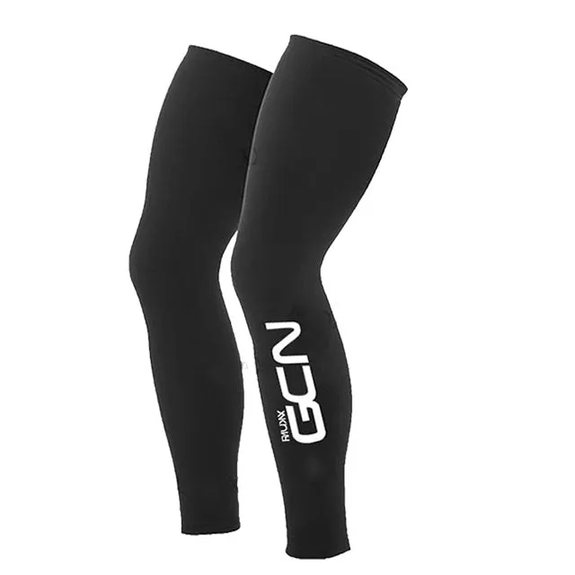 Team Raudax Gcn Leg Warmers Black UV Tection Raudax Gcn Cycling Arm Warmer Breathable Bicycle Running Racing MTB Bike Leg Sleeve