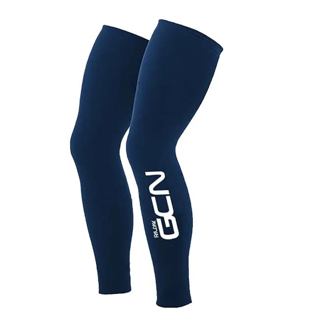 Team Raudax Gcn Leg Warmers Black UV Tection Raudax Gcn Cycling Arm Warmer Breathable Bicycle Running Racing MTB Bike Leg Sleeve