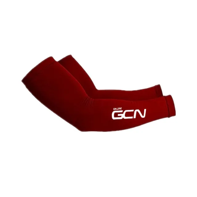 Team Raudax Gcn Leg Warmers Black UV Tection Raudax Gcn Cycling Arm Warmer Breathable Bicycle Running Racing MTB Bike Leg Sleeve