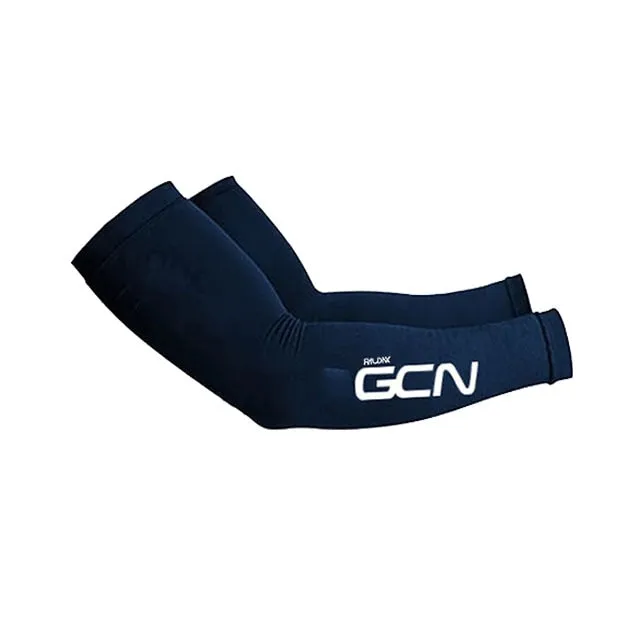 Team Raudax Gcn Leg Warmers Black UV Tection Raudax Gcn Cycling Arm Warmer Breathable Bicycle Running Racing MTB Bike Leg Sleeve