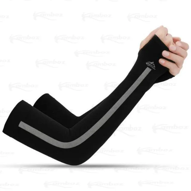 Team Raudax Gcn Leg Warmers Black UV Tection Raudax Gcn Cycling Arm Warmer Breathable Bicycle Running Racing MTB Bike Leg Sleeve