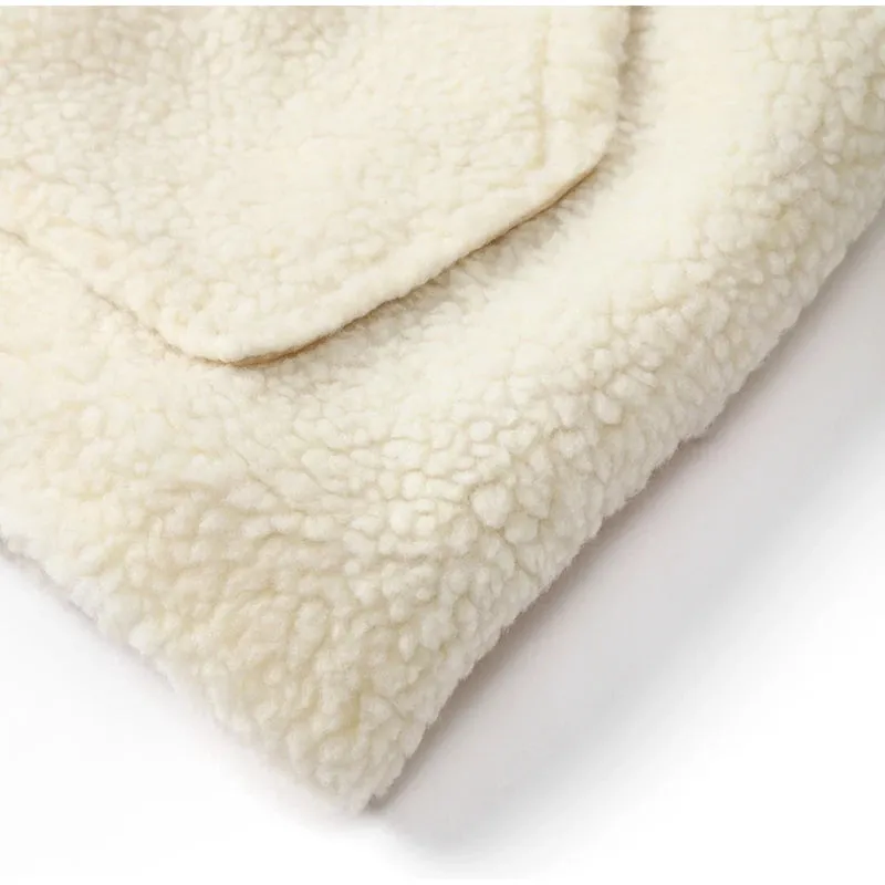 Teddy Fleece Jacket for Women Fake Lamb Wool Jacket Cozy Oversized High Collar Zip-up Coat Fuzzy Winter Outerwear
