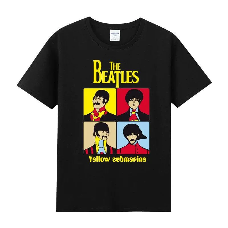 The Rock Band Short Sleeve T-Shirt Beatles Lennon Summer Tee Shirt