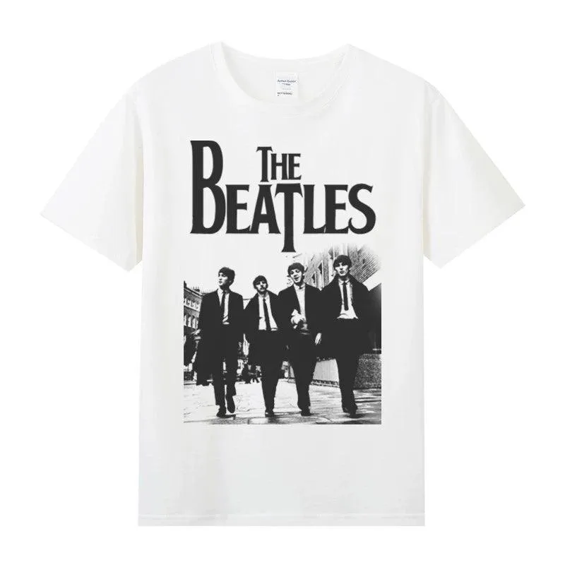 The Rock Band Short Sleeve T-Shirt Beatles Lennon Summer Tee Shirt