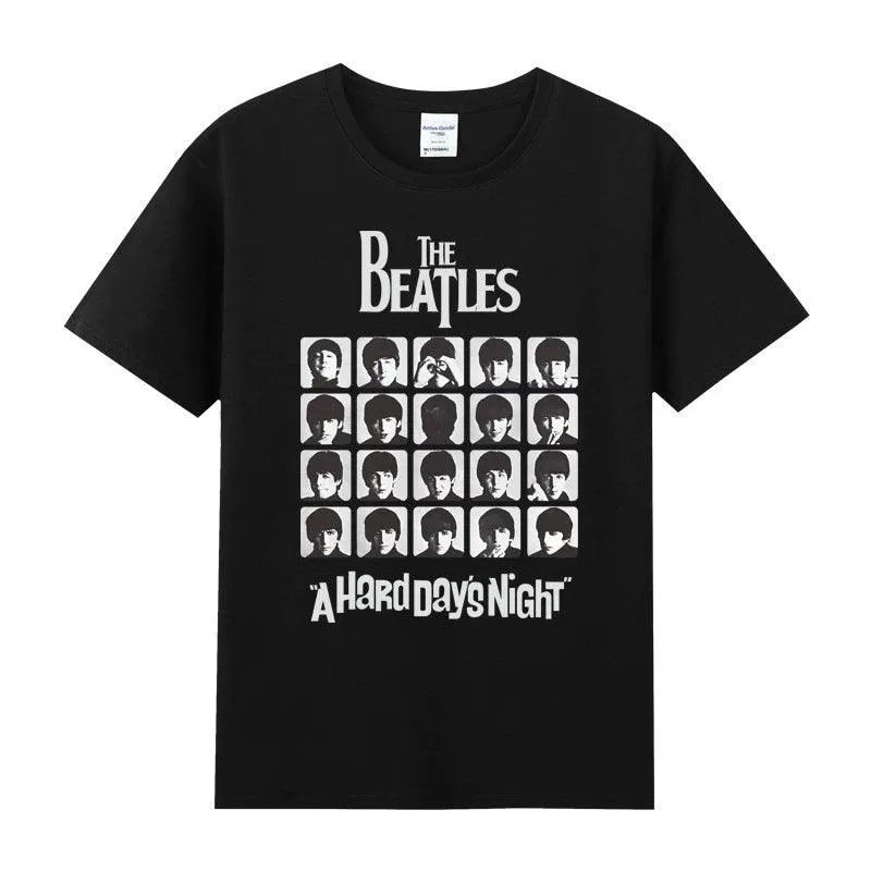 The Rock Band Short Sleeve T-Shirt Beatles Lennon Summer Tee Shirt