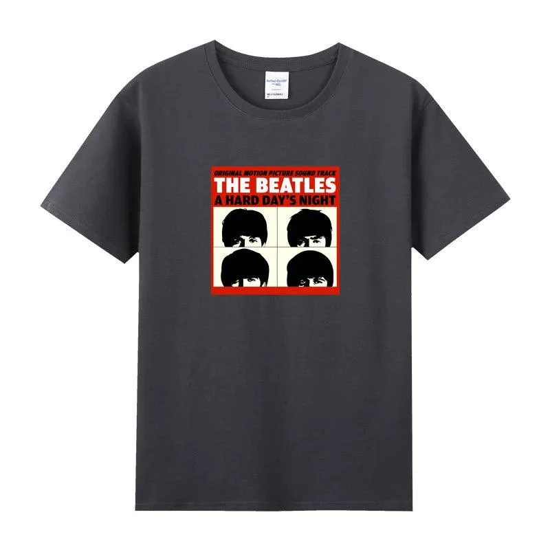 The Rock Band Short Sleeve T-Shirt Beatles Lennon Summer Tee Shirt