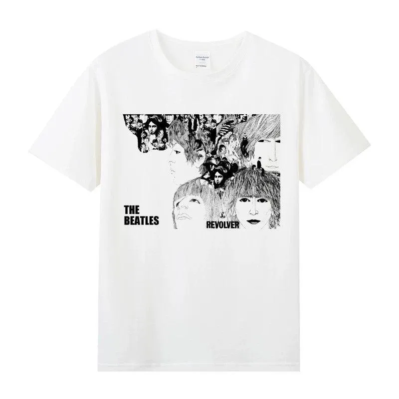 The Rock Band Short Sleeve T-Shirt Beatles Lennon Summer Tee Shirt