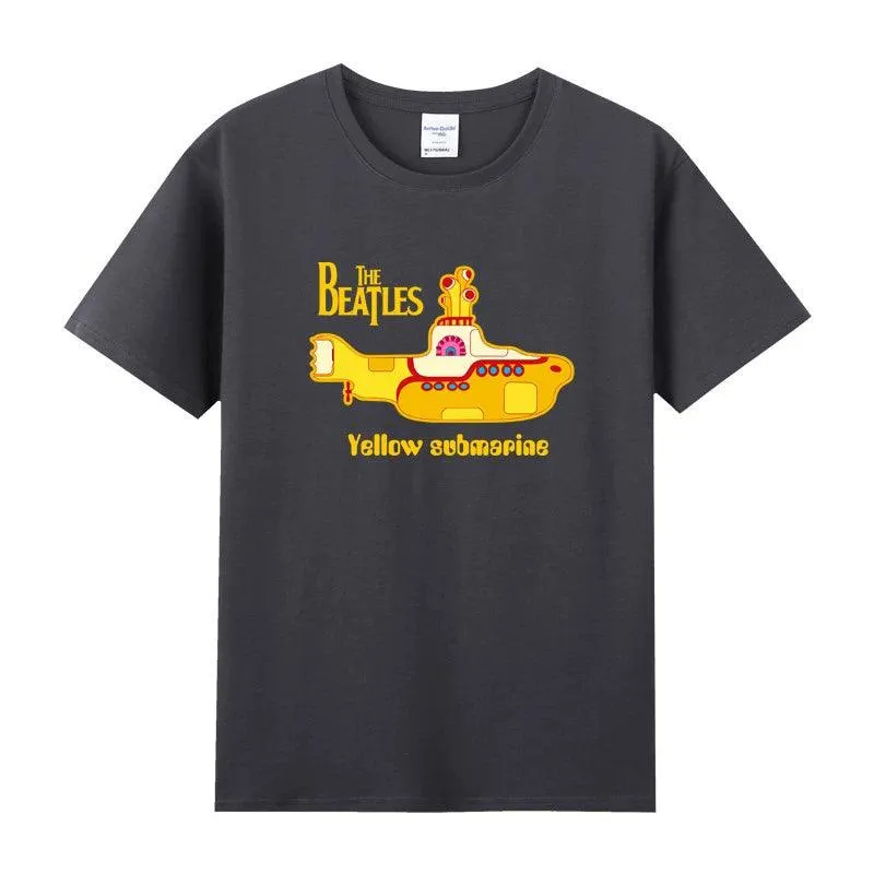 The Rock Band Short Sleeve T-Shirt Beatles Lennon Summer Tee Shirt