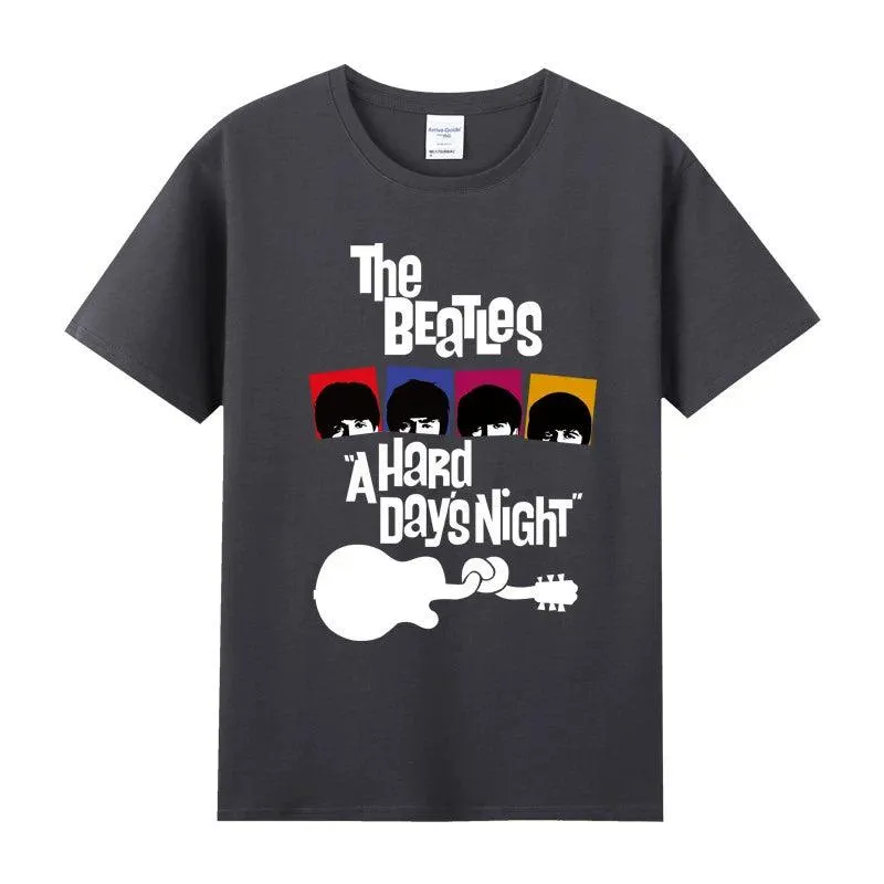 The Rock Band Short Sleeve T-Shirt Beatles Lennon Summer Tee Shirt