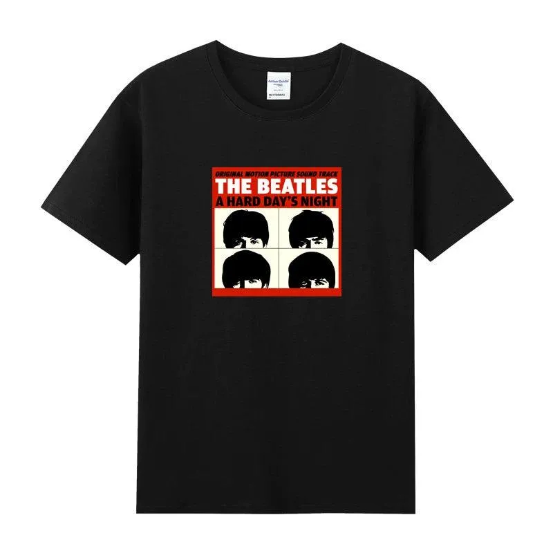 The Rock Band Short Sleeve T-Shirt Beatles Lennon Summer Tee Shirt